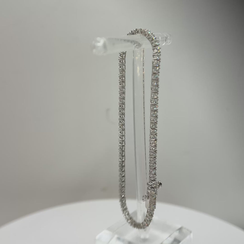3 Carat Lab Diamond Tennis Bracelet 14k White Gold