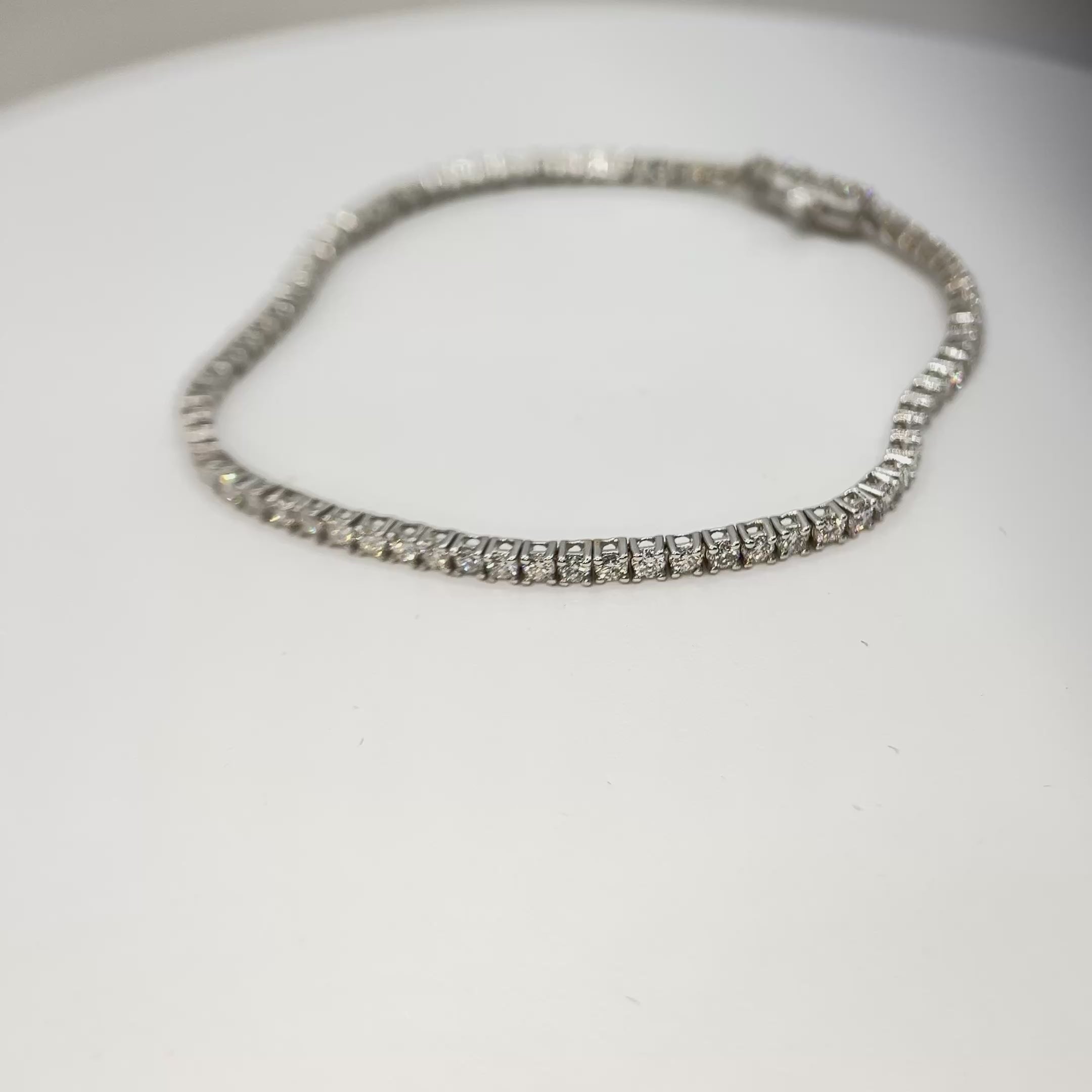 3 Carat Lab Diamond Tennis Bracelet 14k White Gold